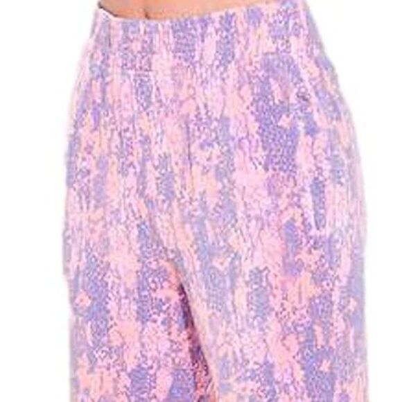 SUNDRY Pink Python High Waisted Sweatpants/Joggers Size X-Small (0-2) - VGUC! - Picture 2 of 7